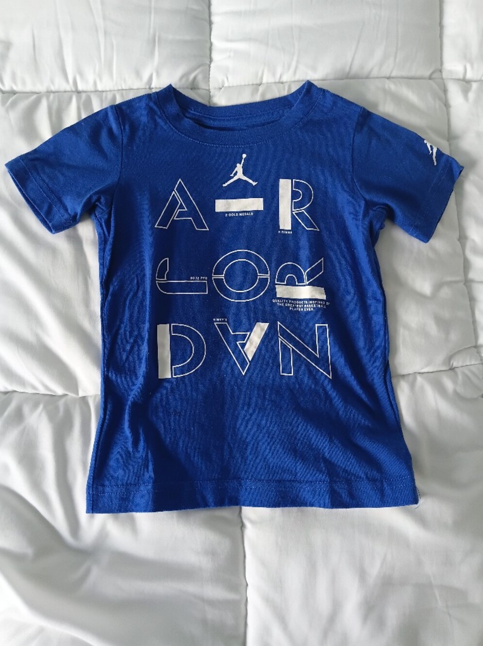 Air Jordan Boys' Royal Blue Graphic Logo T-shirt Size 3-4 Years